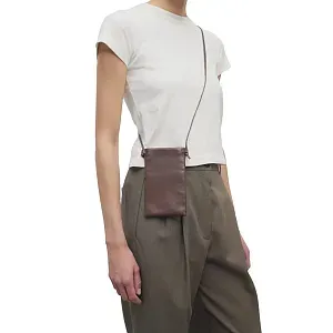 The Row Сумка Camie Crossbody Case Brown Melange из кожи - фото 2