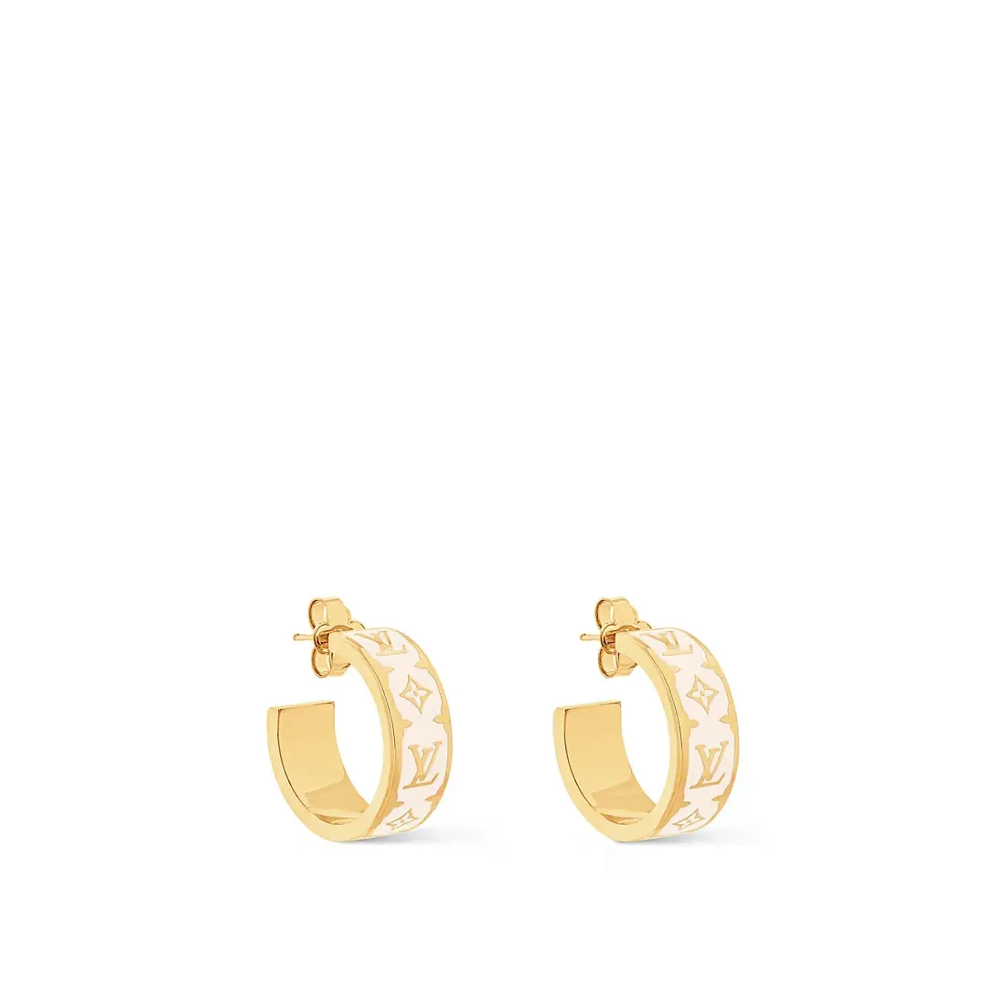 Louis Vuitton Серьги Nanogram Enamel White - фото 3