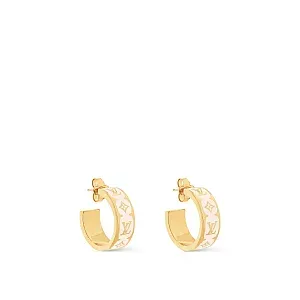 Louis Vuitton Серьги Nanogram Enamel White - фото 3