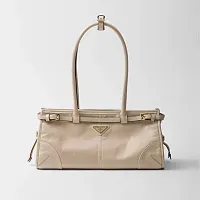 Prada Средняя кожаная сумка Travertine - фото 1