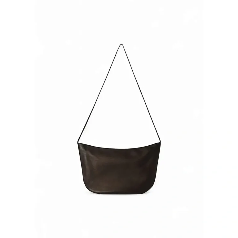 Сумка EW Izzy Black из кожи The Row Dark Brown - фото 1