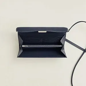 Hermès Кошелек Constance To Go Bleu Nuit Evercolor Palladium Hardware - фото 3