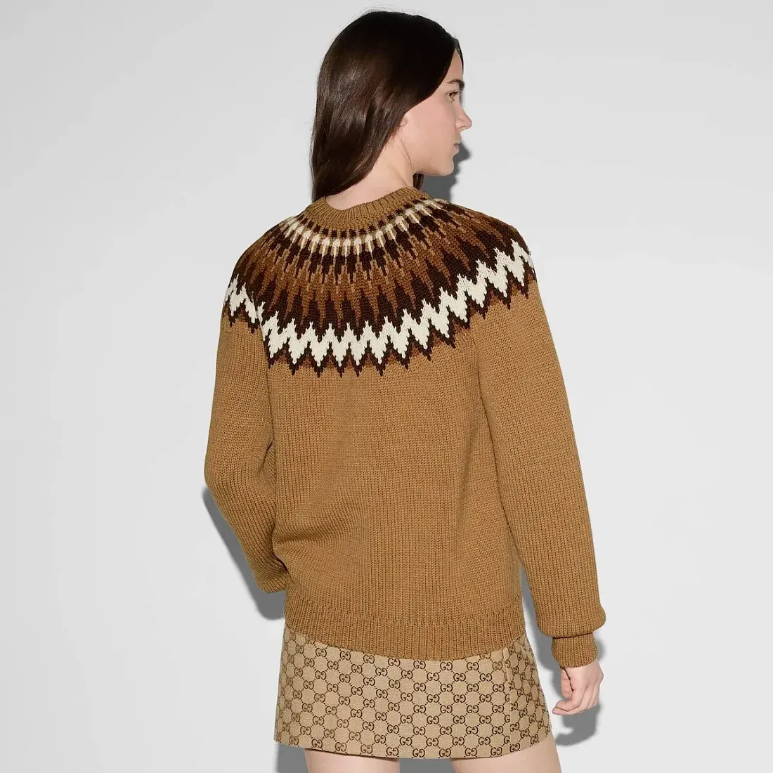 Gucci Жаккардовый свитер из норвежской шерсти - фото 3