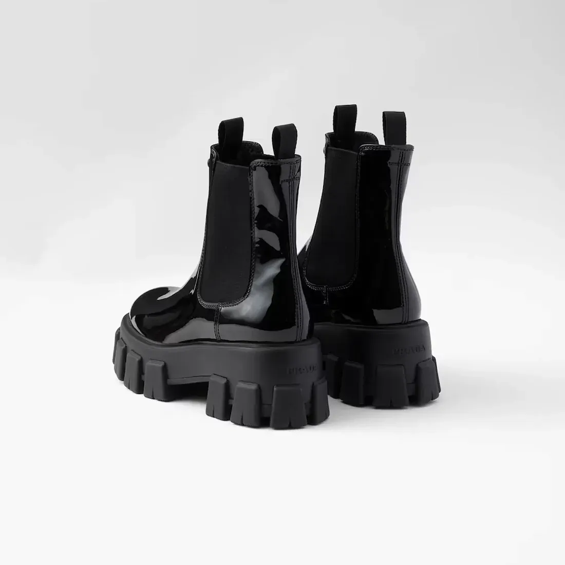 Prada Ботинки Monolith из лаковой кожи - фото 4