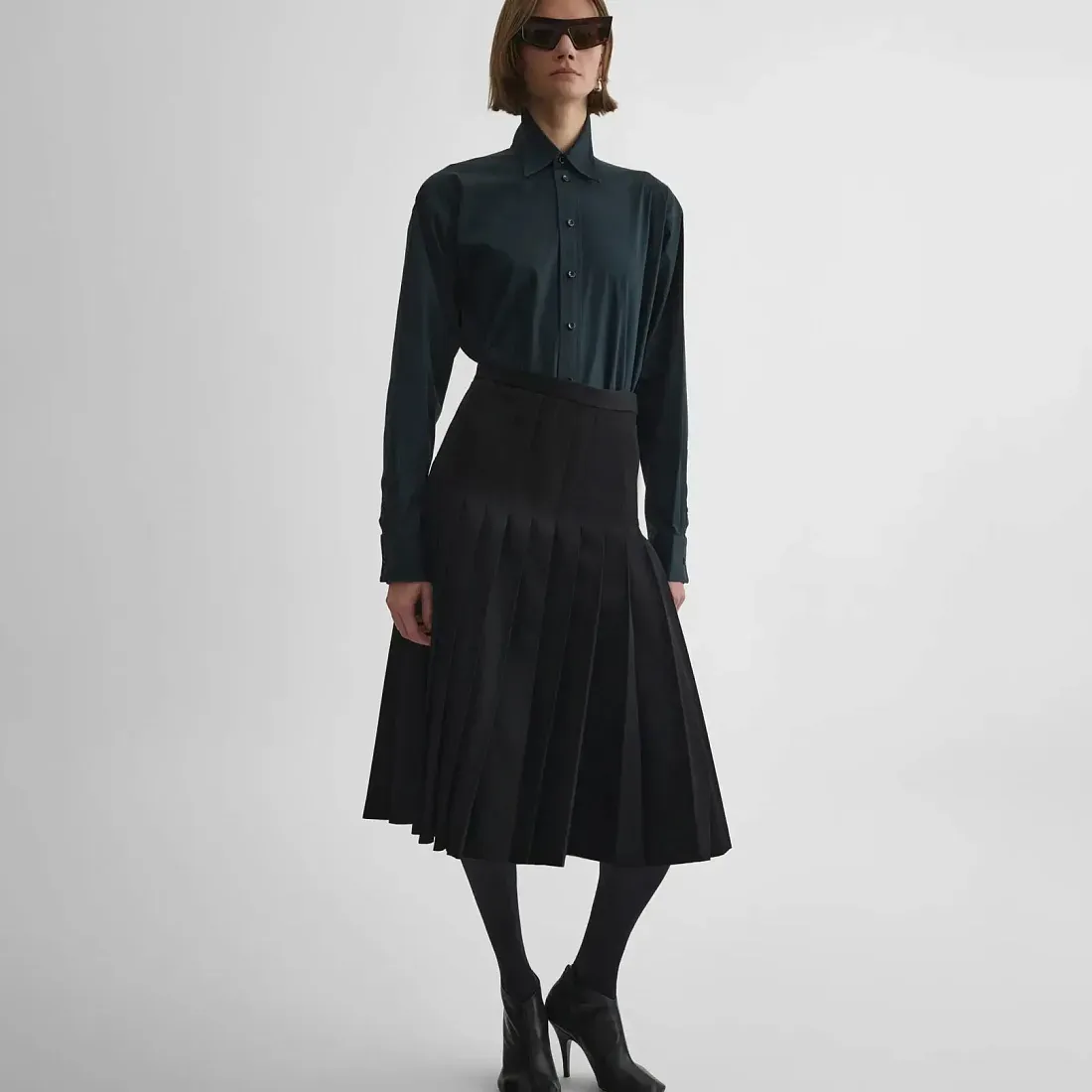 Phoebe Philo Плиссированная юбка в стиле униформы - фото 4
