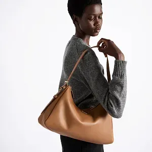 Prada Сумка на плечо Aimee Large из кожи Caramel - фото 2