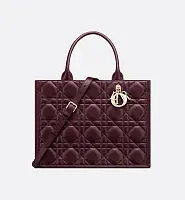 Dior Сумка Book Tote calfskin среднего формата Plum - фото 1