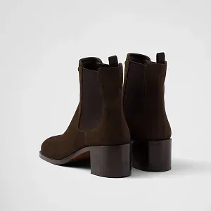 Prada Ботинки из телячьего велюра - фото 6