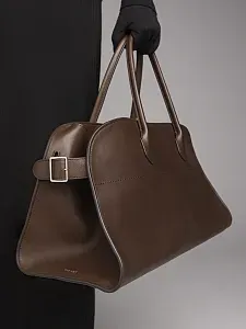 The Row Сумка EW Margaux Deep Brown из кожи - фото 2
