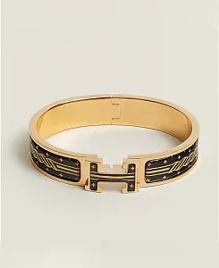 Hermès Браслет Clic H Quadrige au Fil Black - фото 1