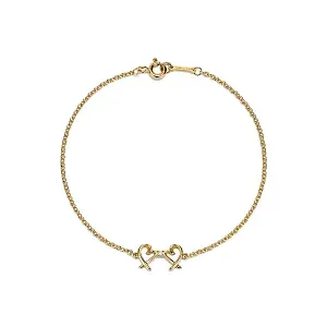 Tiffany & Co. Браслет Paloma Picasso Double Loving Heart Bracelet Yellow Gold - фото 1