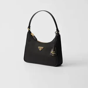Prada Mини-сумка из Re-Nylon и сафьяновой кожи Re-Edition 2005 Black - фото 3