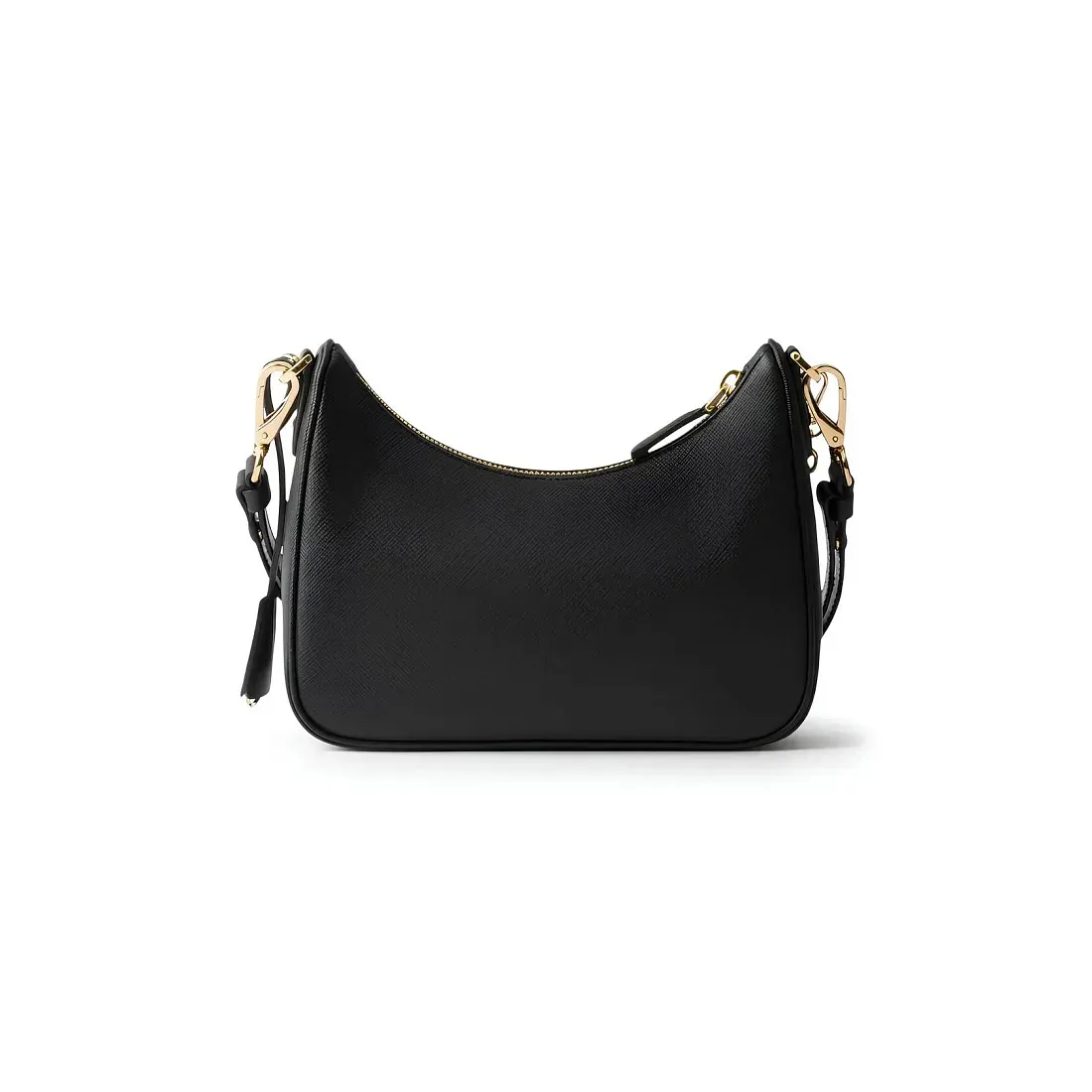 Prada Мини-сумка из сафьяновой кожи Re-Edition Black - фото 2
