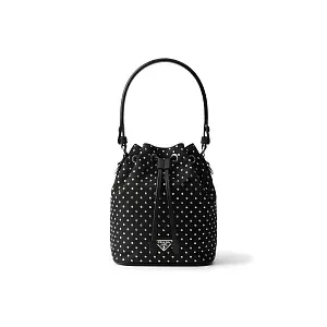 Prada Мини-сумка из Re-Nylon с заклепками - фото 1