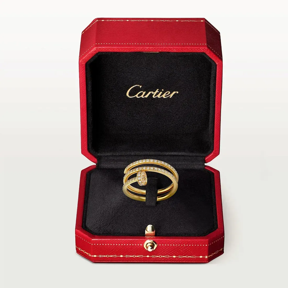 Cartier Двойное кольцо с бриллиантовым паве Juste Un Clou Yellow Gold - фото 3