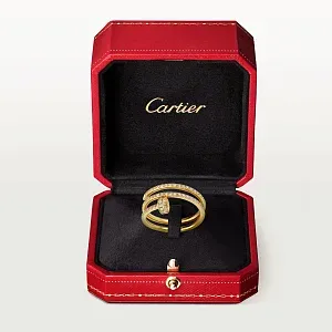 Cartier Двойное кольцо с бриллиантовым паве Juste Un Clou Yellow Gold - фото 3