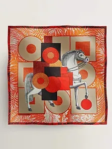 Hermès Платок Cavalier en Formes 90 - фото 1