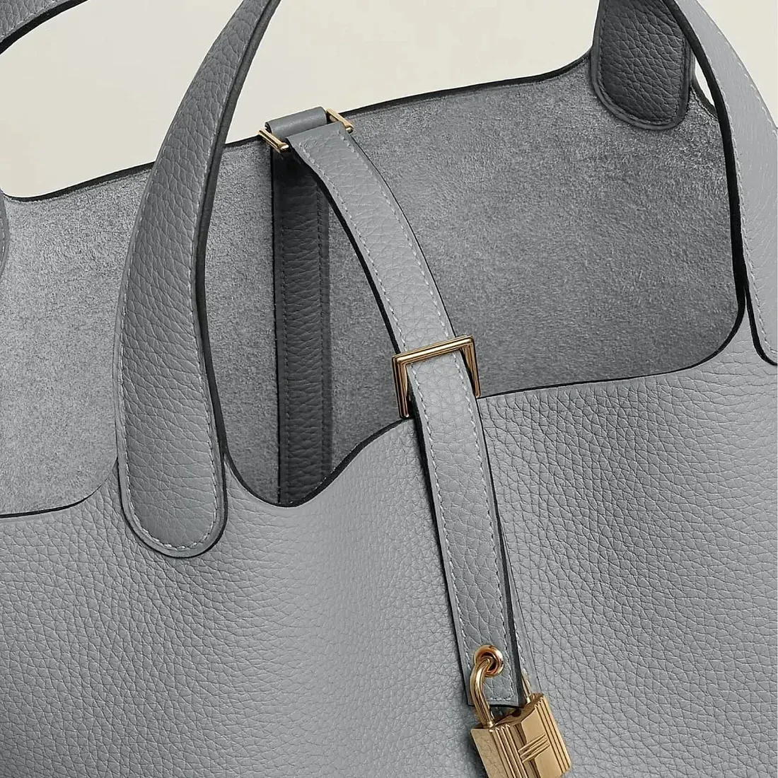 Hermès Сумка Picotin 22 Gris Pantin Clemence Gold Hardware - фото 3