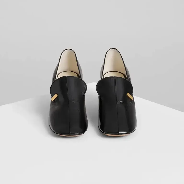 Кожаные лоферы 60 Phoebe Philo Black - фото 2
