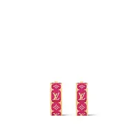 Louis Vuitton Серьги Nanogram Enamel Fuchsia - фото 1
