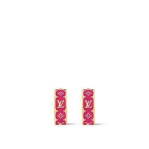 Louis Vuitton Серьги Nanogram Enamel Fuchsia - фото 1
