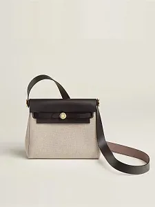 Hermès Сумка Herbag Zip 20 Ecru Beige Ebene H Viking Hunter Gold Hardware - фото 1