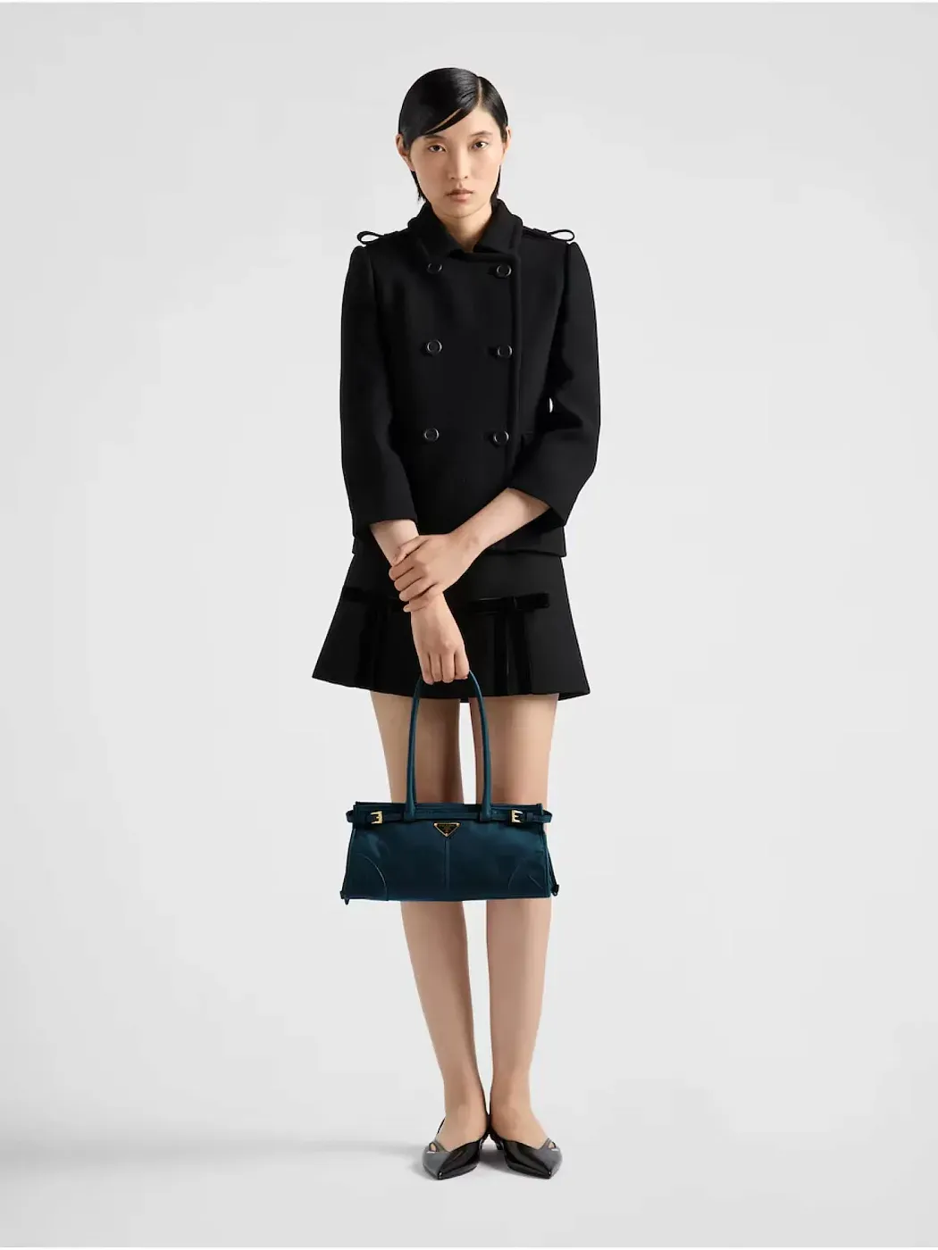 Prada Средняя кожаная сумка Denim - фото 2