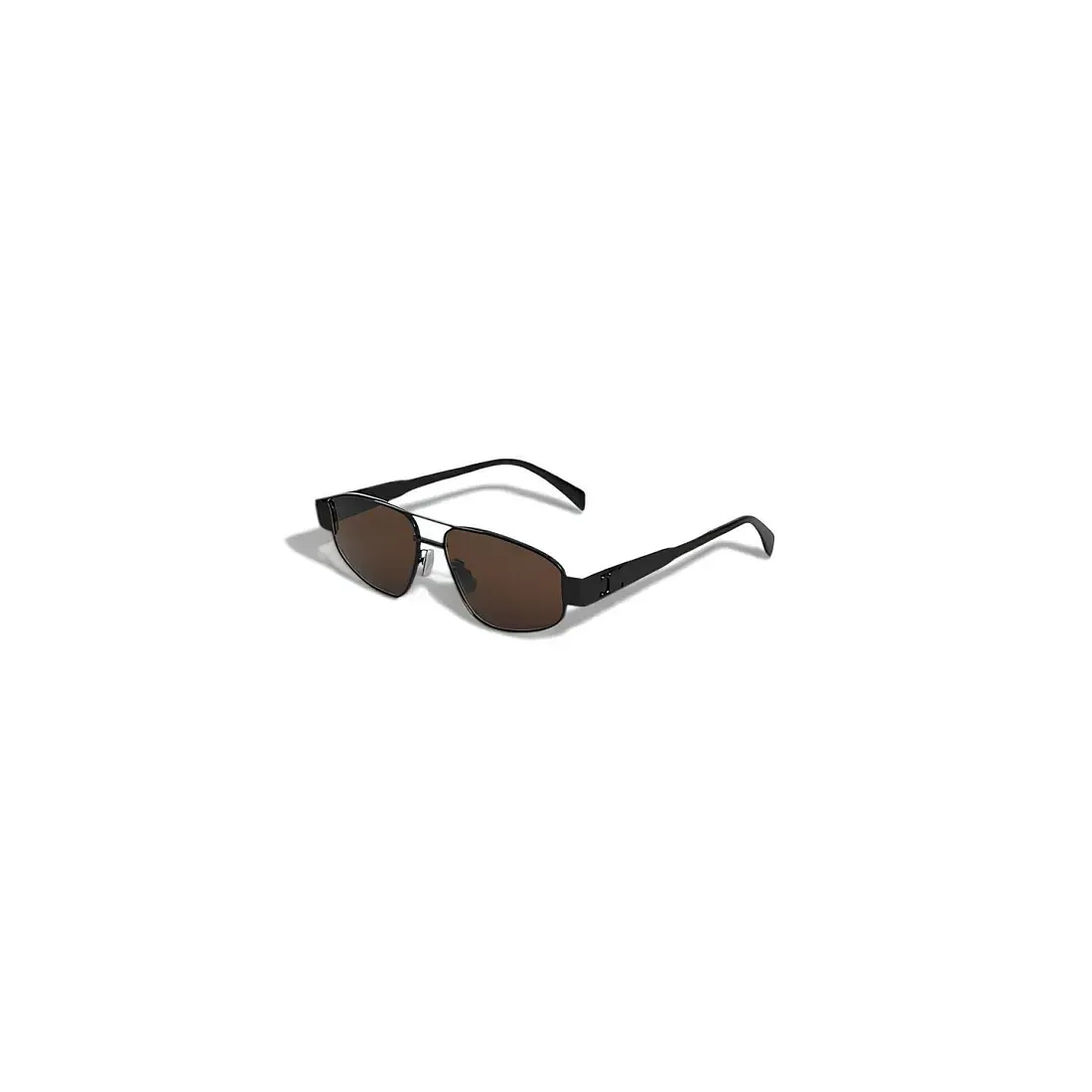 Celine Солнцезащитные очки Triomphe Metal 03 Men Black and Brown - фото 2