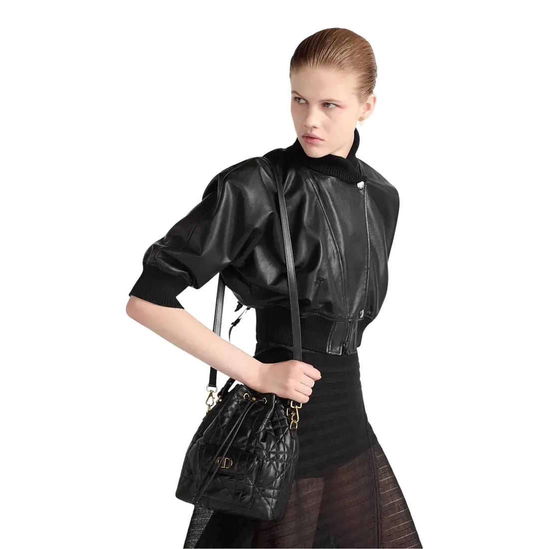 Dior Сумка Bucket Caro Small Black - фото 2