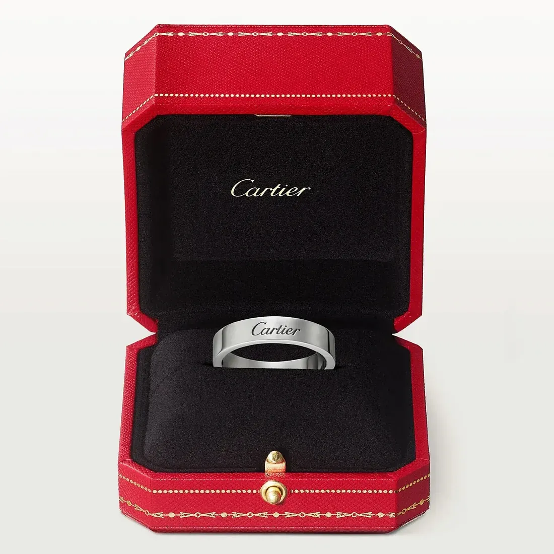 Cartier Обручальное кольцо C de Men 4 мм Platinum - фото 3