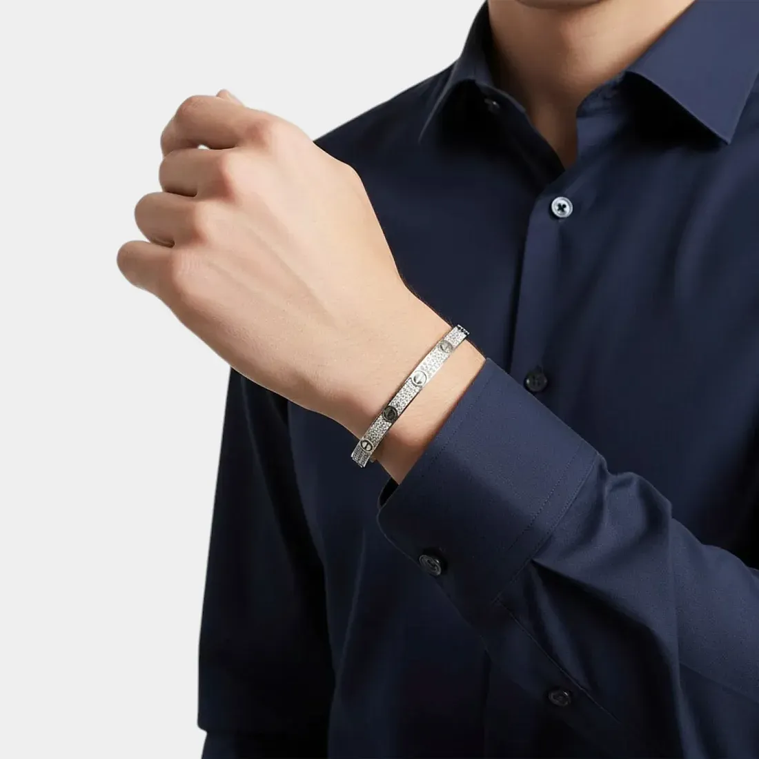 Cartier Браслет Love medium model, paved - фото 4