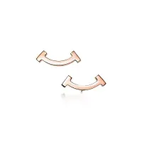 Tiffany & Co. Серьги T Smile Mini Earrings Rose Gold - фото 1