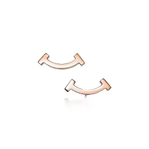 Tiffany & Co. Серьги T Smile Mini Earrings Rose Gold - фото 1