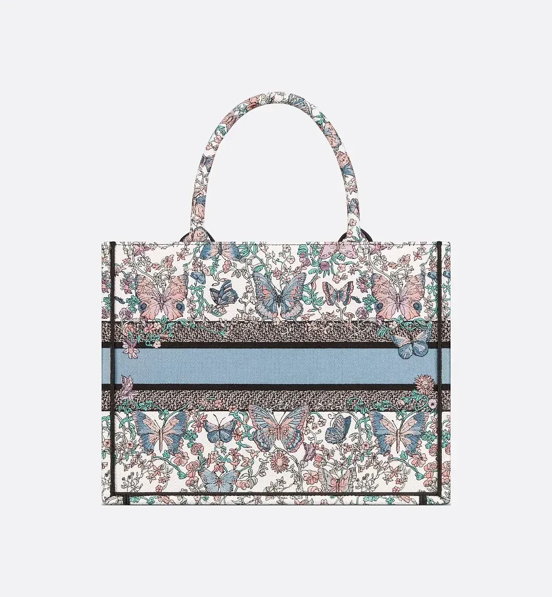 Dior Сумка Book Tote white and blue среднего формата - фото 3