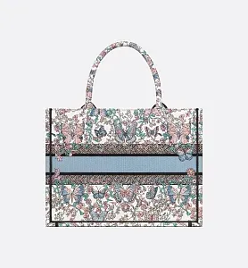 Dior Сумка Book Tote white and blue среднего формата - фото 3
