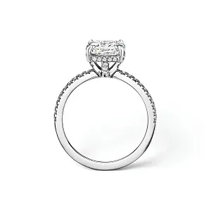 Tiffany & Co. Помолвочное кольцо True Engagement Ring with a True Diamond and a Platinum Diamond Band - фото 4