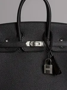 Hermès Сумка Birkin 25 Black Togo Palladium Hardware - фото 3