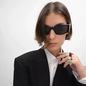 Celine Солнцезащитные очки Journey Acetate Black - фото 2