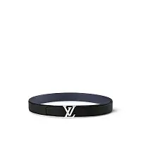 Louis Vuitton Двухсторонний ремень Heritage 35 мм Midnight Blue - фото 1