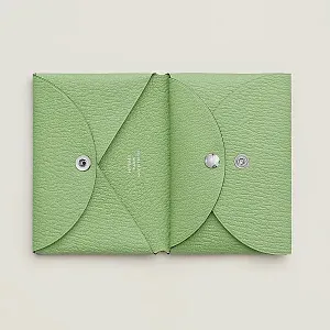 Hermès Кардхолдер Calvi Duo Vert Criquet - фото 2