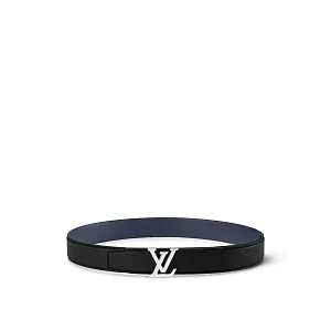 Louis Vuitton Двухсторонний ремень Heritage 35 мм Midnight Blue - фото 1