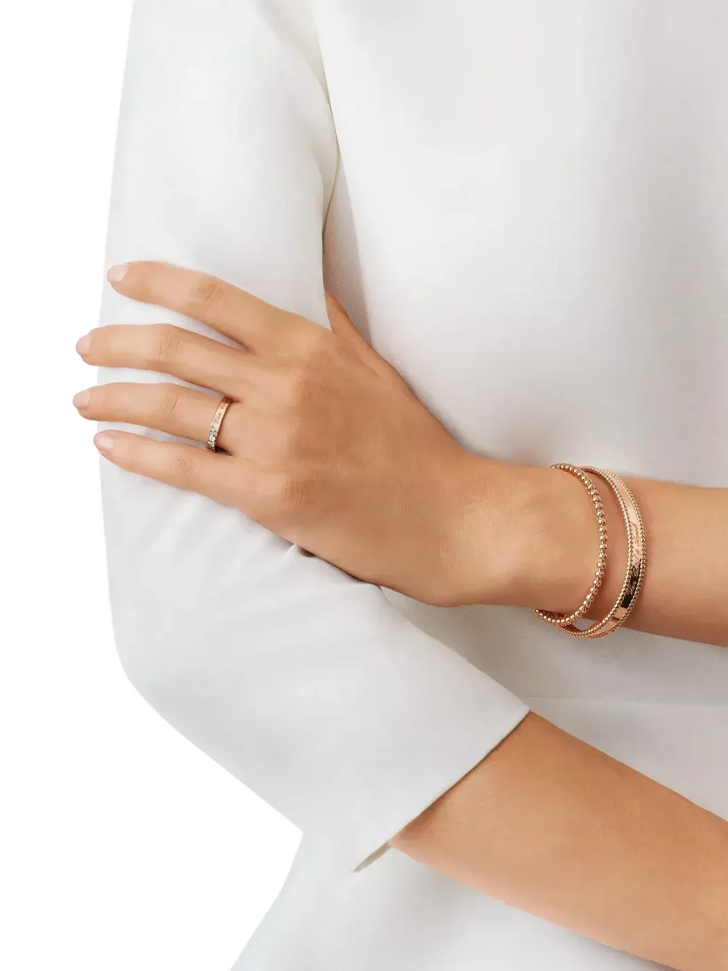 Van Cleef & Arpels Обручальное кольцо Toujours Signature Etoiles 3 мм Rose Gold - фото 2