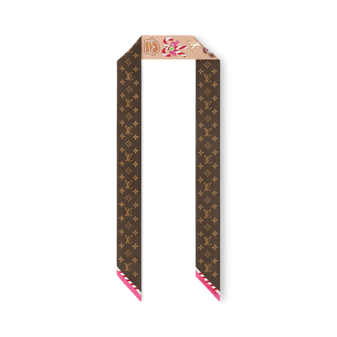 Louis Vuitton Шелковая лента Xmas Vivienne BB Brown - фото 3