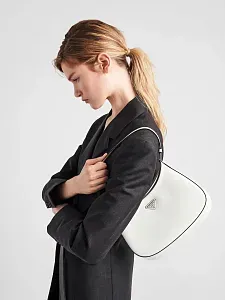Prada Сумка Cleo из лакированной кожи White - фото 8