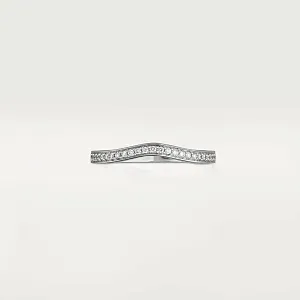 Cartier Обручальное кольцо c изгибом и бриллиантовым паве Ballerine 2 мм - фото 1