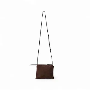 The Row Сумка Nude Mini Twin Mocha из замши - фото 1