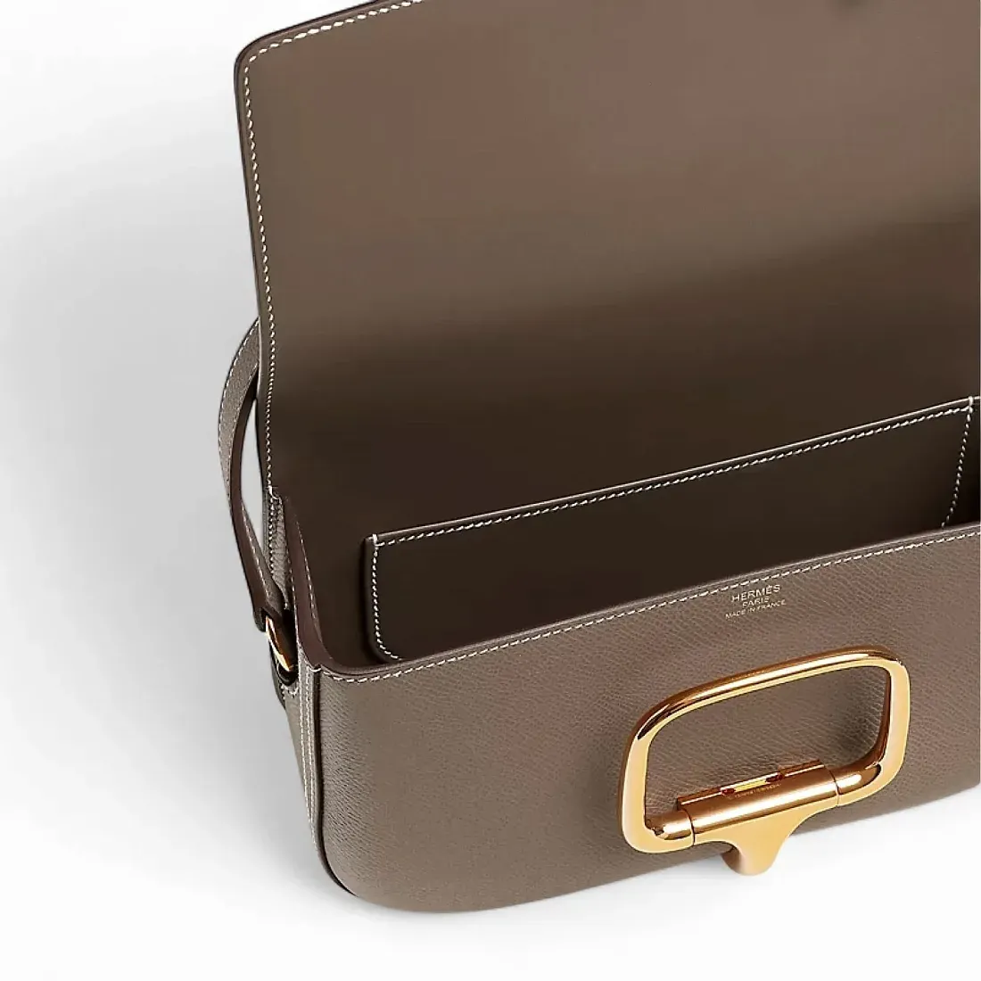 Hermès Сумка Della Cavalleria Elan Etoupe Gold Hardware - фото 3