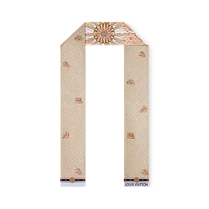 Louis Vuitton Шелковая лента Map Beige - фото 3