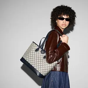 Gucci Сумка-тоут Ophidia Blue - фото 2
