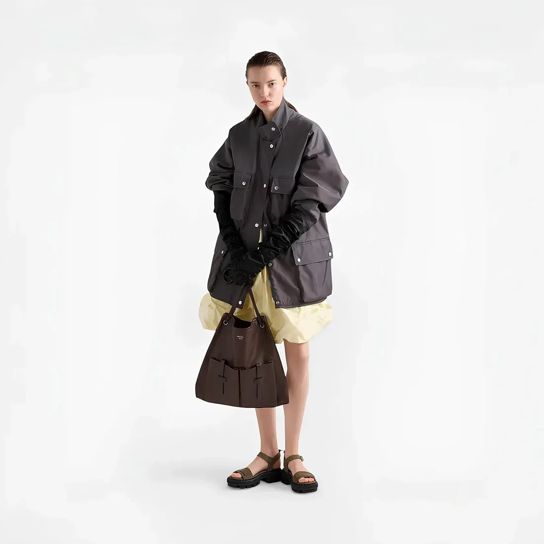 Prada Большая сумка Route Cocoa Brown - фото 2